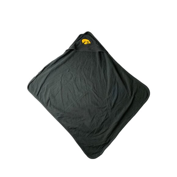 Pine Sports Newborn Iowa Hawkeye Blanket Towel Hooded Black Gold 23x28 in - Picture 1 of 7